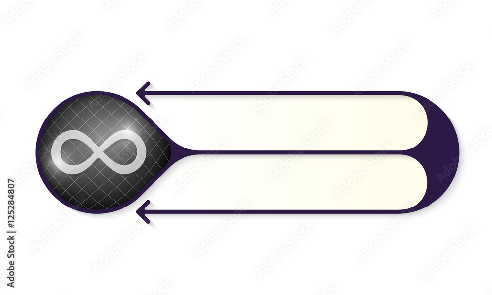 Aufkleber vector double buttons for your text and infinity symbol