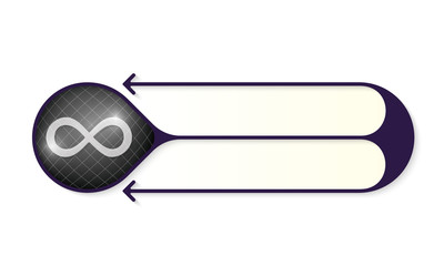 Vector double buttons for your text and infinity symbol