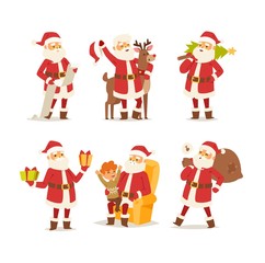 Christmas santa claus vector illustration.