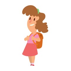 School kid character vector.