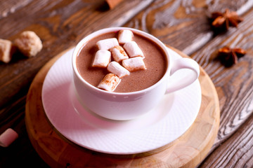 hot chocolate with marshmallows