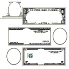 Stylized money with plenty of blank space for your text