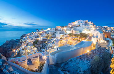 Obraz premium Oia village at sunset, Santorini island