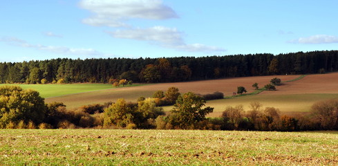 Farbige Herbstlandschaft Hessens