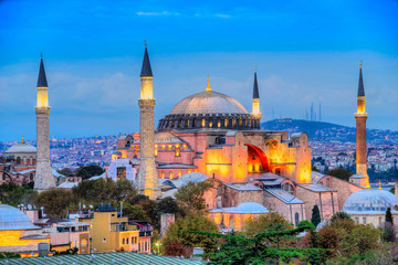 Naklejka premium Meczet Hagia Sophia, Istambuł, Turcja.