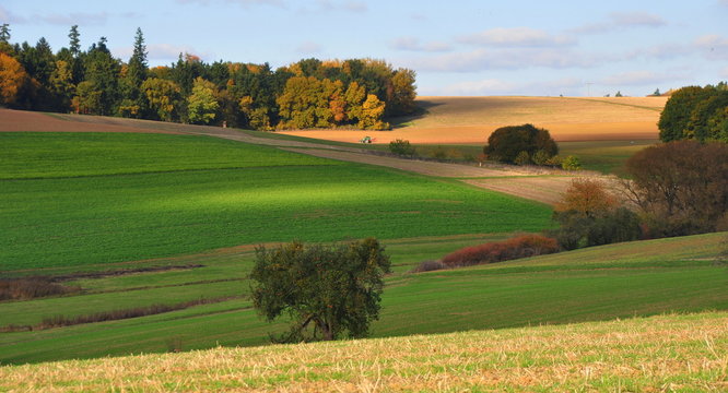 Farbige Herbstlandschaft Hessens