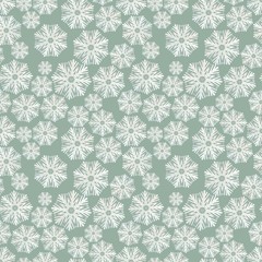 Snowflakes on a green background winter pattern Winter pattern abstract snowflake Background watercolor snowflakes Snowflakes seamless background watercolor Winter background seamless pattern