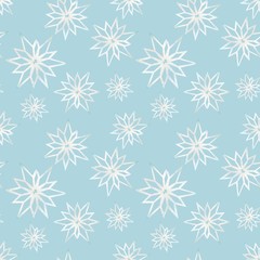 Snowflakes on a blue background winter pattern Winter pattern abstract snowflake Background watercolor snowflakes Snowflakes seamless background watercolor Winter background seamless pattern