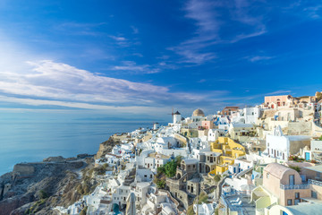 Obraz premium Oia village at sunset, Santorini island
