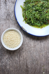 Seaweed salad japanese food