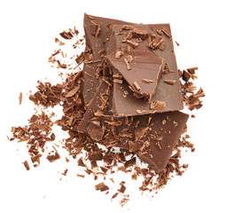 ChocolateChocolate pieces and chocolate shavings