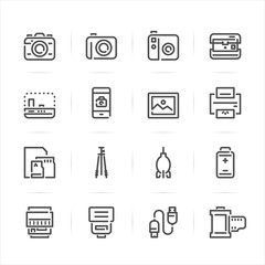 Camera icons with White Background
