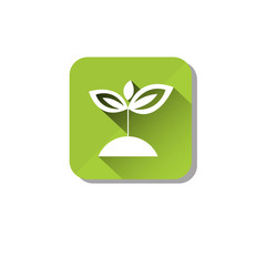 Organic Environment Clean Care Icon Flat Vector Illustration