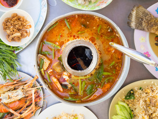 Thai traditional food set.