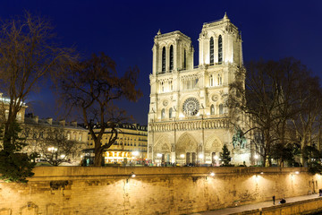 Fototapeta na wymiar Cathedral of Notre dame de Paris