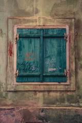 Old vintage wall with window