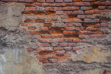 Old vintage wall with bricks
