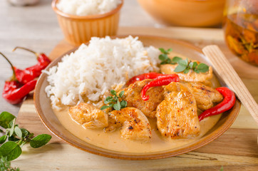 Delicious chicken curry