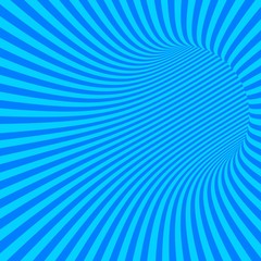 Blue Striped Abstract Tunnel