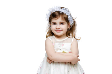 Adorable little girl in dress