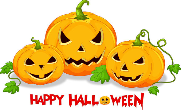 Halloween pumpkin cartoon 