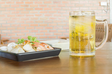 seafood mixed with spicy sauce thai food traditional