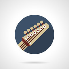 Guitar head round color vector icon