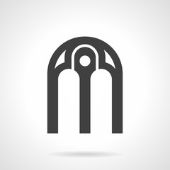 Venetian arch glyph style vector icon