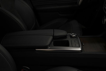 Fototapeta na wymiar Modern car interior background.