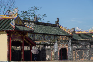 Inside the citadel. Imperial Forbidden City. Hue, Vietnam.