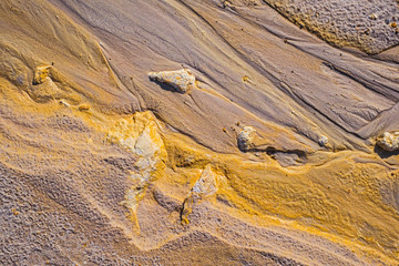 Golden sand dunes on the beach.