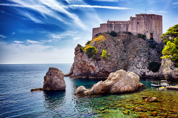 Fort of St. Lawrence (Fort Lovrjenac) in Dubrovnik, Croatia - obrazy, fototapety, plakaty