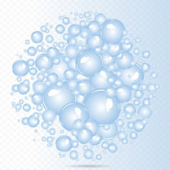 Fototapeta na wymiar Soap bubbles background. Air bubbles. Bubbles in a water.