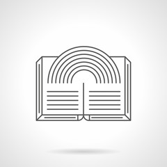 Magic book flat line vector icon