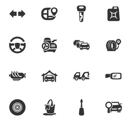 Car service icon set