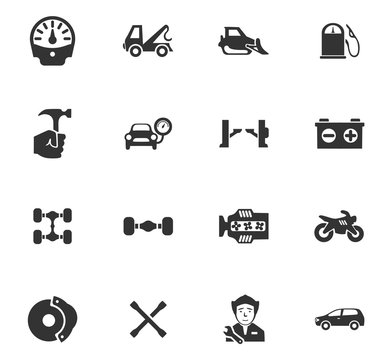 Car service icon set