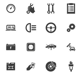 Car service icon set