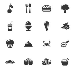 Vector food icons set