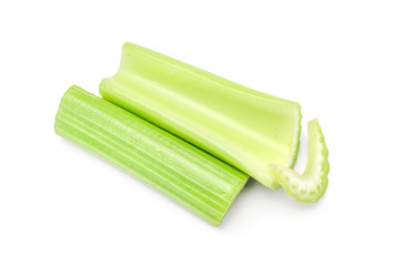 Celery on a white background