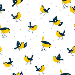 Flying birds vector pattern