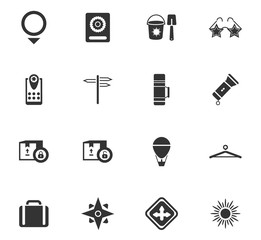 Travel icons set