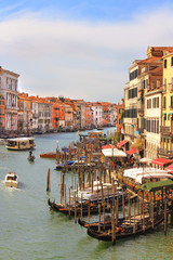 Fototapeta na wymiar landscape on the Grand Canal in Venice