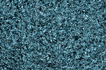 crumpled aluminum foil background, shiny metallic texture, abstract color 3D pattern. blue