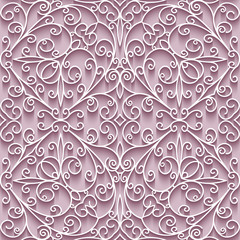 Cutout paper lace texture, seamless pattern