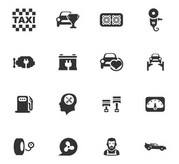 Car service icons set