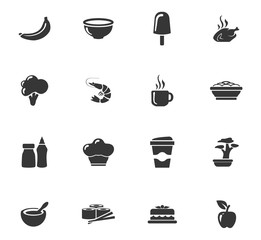 Vector food icons set