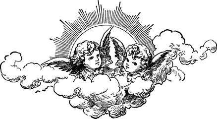 Vintage image angels - 125301617