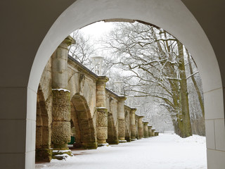 View through the arch.