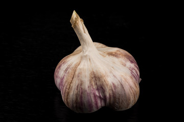 Garlic bulb on dark background