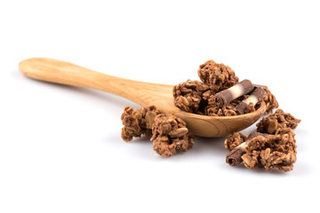 muesli with pieces of chocolate